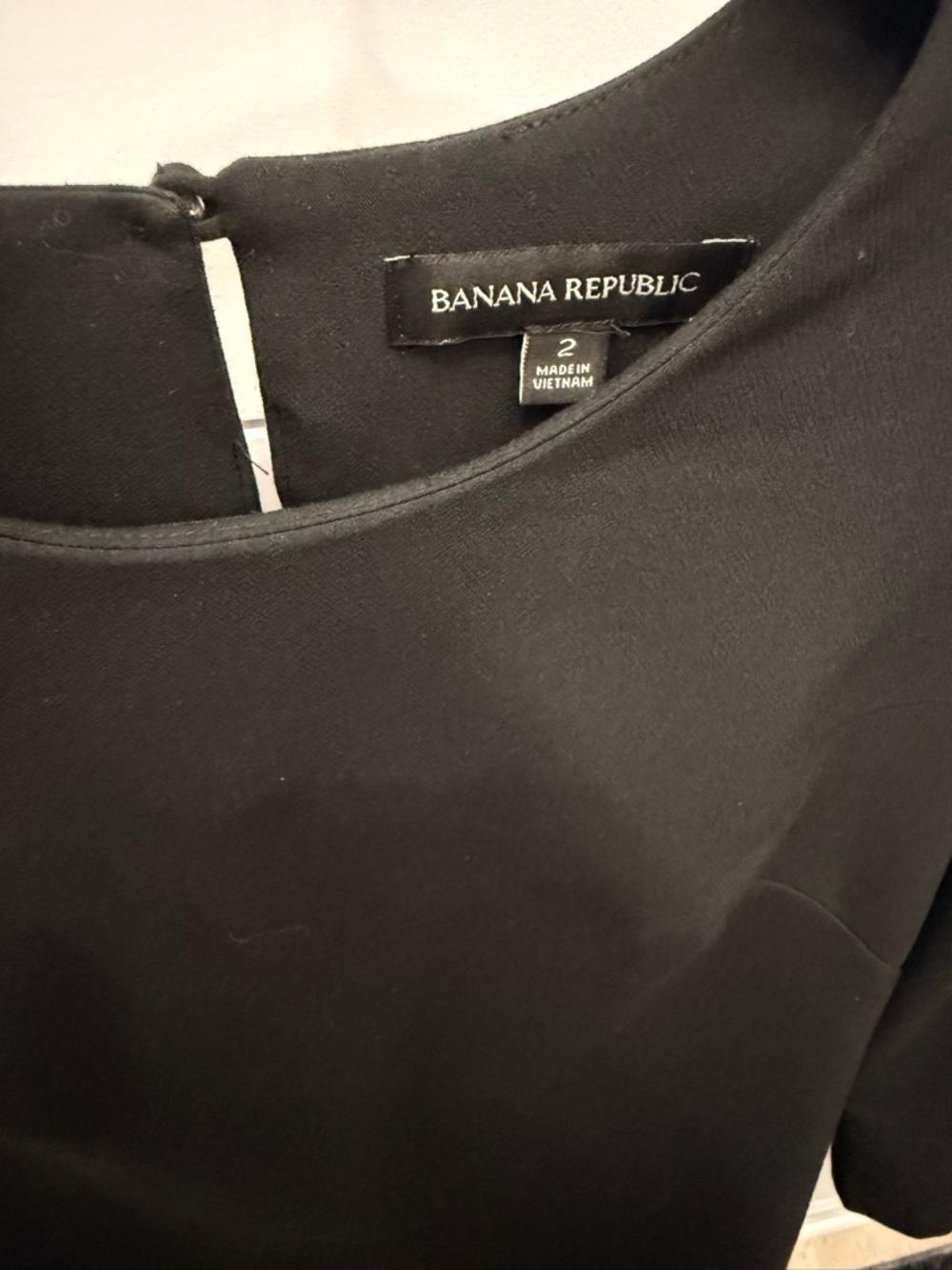 Banana Republic Black 3/4-Sleeve Shift Dress - Picture 3 of 8